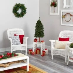 3 Ft. Pre-Lit Grand Alpine Artificial Christmas Tree With 50 Clear Lights On A Natural Trunk -Christmas Gift Shop nearly natural pre lit christmas trees t1943 fa 1000