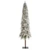 9 Ft. Flocked Grand Alpine Artificial Christmas Tree With 600 Clear Lights And 1183 Bendable Branches On Natural Trunk 1 9 Ft. Flocked Grand Alpine Artificial Christmas Tree With 600 Clear Lights And 1183 Bendable Branches On Natural Trunk -Christmas Gift Shop nearly natural pre lit christmas trees t1956 64 1000