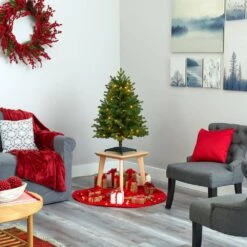 3 Ft. Pre-Lit Washington Fir Artificial Christmas Tree With 50 Clear Lights -Christmas Gift Shop nearly natural pre lit christmas trees t1963 44 1000