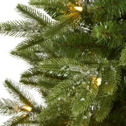 3 Ft. Pre-Lit Snowed Grand Teton Fir Artificial Christmas Tree With 50 Clear Lights -Christmas Gift Shop nearly natural pre lit christmas trees t1966 4f 1000