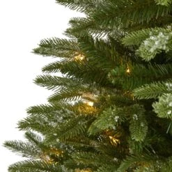 5 Ft. Pre-Lit Snowed Grand Teton Artificial Christmas Tree With 150 Clear Lights -Christmas Gift Shop nearly natural pre lit christmas trees t1967 4f 1000