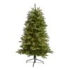 5 Ft. Pre-Lit Snowed Grand Teton Artificial Christmas Tree With 150 Clear Lights -Christmas Gift Shop nearly natural pre lit christmas trees t1967 64 1000