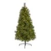 5 Ft. Pre-Lit Golden Tip Washington Pine Artificial Christmas Tree With 150 Clear Lights And Pine Cones -Christmas Gift Shop nearly natural pre lit christmas trees t1971 64 1000