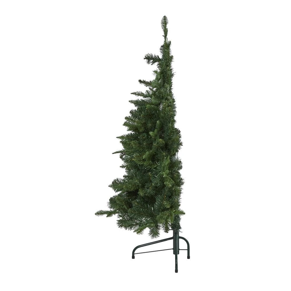 4 Ft. Green Pre-Lit LED Grand Teton Spruce Flat Back Artificial Christmas Tree With 90 Clear Lights 7 4 Ft. Green Pre-Lit LED Grand Teton Spruce Flat Back Artificial Christmas Tree With 90 Clear Lights - Image 5