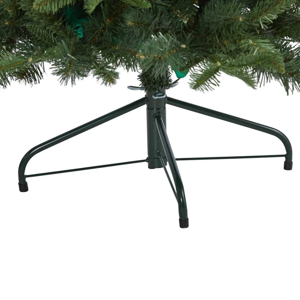 4 Ft. Green Pre-Lit LED Grand Teton Spruce Flat Back Artificial Christmas Tree With 90 Clear Lights 10 4 Ft. Green Pre-Lit LED Grand Teton Spruce Flat Back Artificial Christmas Tree With 90 Clear Lights - Image 8