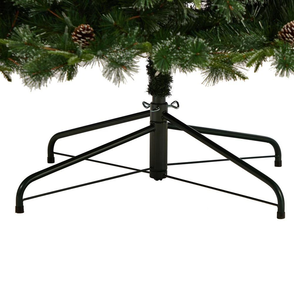 9 Ft. Snowed Tipped Clermont Mixed Pine Artificial Christmas Tree W/900 Clear Lights, Pine Cones And Bendable Branches 8 9 Ft. Snowed Tipped Clermont Mixed Pine Artificial Christmas Tree W/900 Clear Lights, Pine Cones And Bendable Branches - Image 6