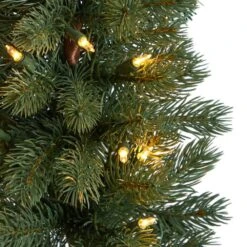 3 Ft. Green Pine Artificial Christmas Tree With 50 Warm White Lights Set In A Burlap Base -Christmas Gift Shop nearly natural pre lit christmas trees t3253 1f 1000