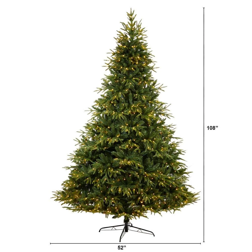 9 Ft. Colorado Mountain Fir Natural Look Artificial Christmas Tree With 900 Multi LED Lights And 4600 Bendable Branches 4 9 Ft. Colorado Mountain Fir Natural Look Artificial Christmas Tree With 900 Multi LED Lights And 4600 Bendable Branches - Image 2