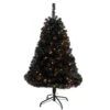 4 Ft. Black Artificial Christmas Tree With 170 Clear LED Lights 1 4 Ft. Black Artificial Christmas Tree With 170 Clear LED Lights -Christmas Gift Shop nearly natural pre lit christmas trees t3263 64 1000