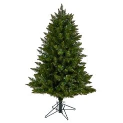 4 Ft. Vermont Spruce Faux Christmas Tree With 200 Color Changing (Remote Control) LED Lights And 400 Bendable Branches -Christmas Gift Shop nearly natural pre lit christmas trees t3290 4f 1000