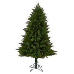 5 Ft. Vermont Spruce Artificial Christmas Tree With 250 Color Changing LED Lights & 586 Bendable Branches -Christmas Gift Shop nearly natural pre lit christmas trees t3291 4f 1000