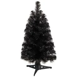 2 Ft. Black Artificial Christmas Tree With 35 LED Lights And 72 Bendable Branches 15 2 Ft. Black Artificial Christmas Tree With 35 LED Lights And 72 Bendable Branches -Christmas Gift Shop nearly natural pre lit christmas trees t3301 1f 1000