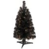 2 Ft. Black Artificial Christmas Tree With 35 LED Lights And 72 Bendable Branches