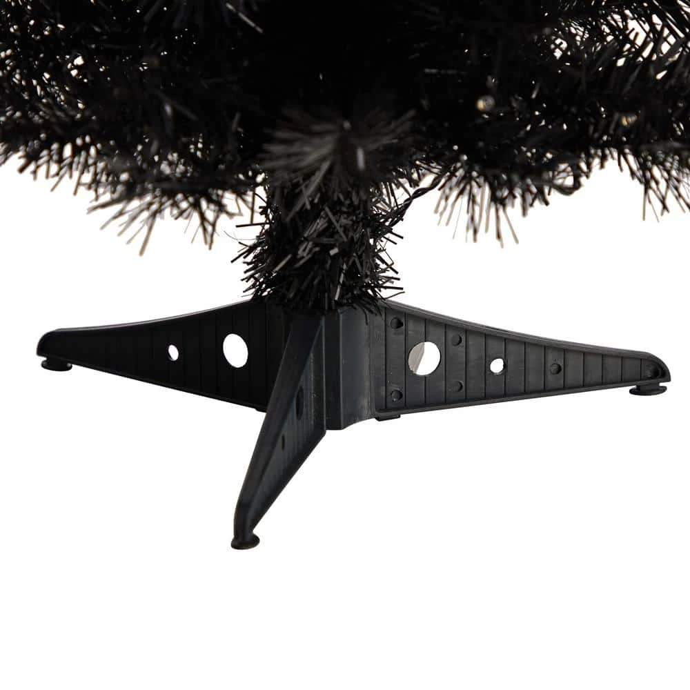2 Ft. Black Artificial Christmas Tree With 35 LED Lights And 72 Bendable Branches 9 2 Ft. Black Artificial Christmas Tree With 35 LED Lights And 72 Bendable Branches - Image 7