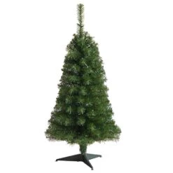3 Ft. Green Artificial Christmas Tree With 50 LED Lights And 118 Bendable Branches -Christmas Gift Shop nearly natural pre lit christmas trees t3304 4f 1000