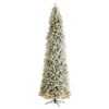 10 Ft. Pre-Lit LED Slim Flocked Montreal Fir Artificial Christmas Tree With 800 Warm White Lights -Christmas Gift Shop nearly natural pre lit christmas trees t3314 64 1000