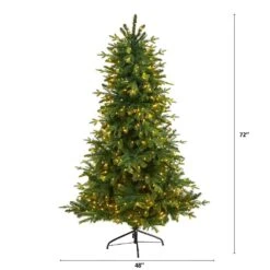 6 Ft. Montreal Spruce Artificial Christmas Tree With 450 Warm White LED Lights And 1029 Bendable Branches 13 6 Ft. Montreal Spruce Artificial Christmas Tree With 450 Warm White LED Lights And 1029 Bendable Branches -Christmas Gift Shop nearly natural pre lit christmas trees t3321 c3 1000
