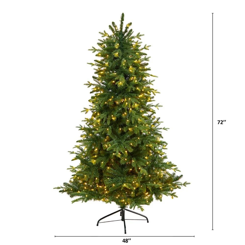 6 Ft. Montreal Spruce Artificial Christmas Tree With 450 Warm White LED Lights And 1029 Bendable Branches 5 6 Ft. Montreal Spruce Artificial Christmas Tree With 450 Warm White LED Lights And 1029 Bendable Branches - Image 3