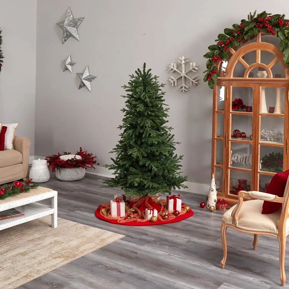 6 Ft. Montreal Spruce Artificial Christmas Tree With 450 Warm White LED Lights And 1029 Bendable Branches 4 6 Ft. Montreal Spruce Artificial Christmas Tree With 450 Warm White LED Lights And 1029 Bendable Branches - Image 2