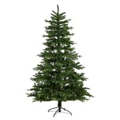 7 Ft. Montreal Spruce Artificial Christmas Tree With 650 Warm White LED Lights And 1575 Bendable Branches -Christmas Gift Shop nearly natural pre lit christmas trees t3322 4f 1000