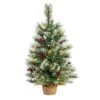 2 Ft. Snow Tipped Pine And Berry Artificial Christmas Tree With 35 Warm White LED Lights In Burlap Base 1 2 Ft. Snow Tipped Pine And Berry Artificial Christmas Tree With 35 Warm White LED Lights In Burlap Base -Christmas Gift Shop nearly natural pre lit christmas trees t3326 64 1000