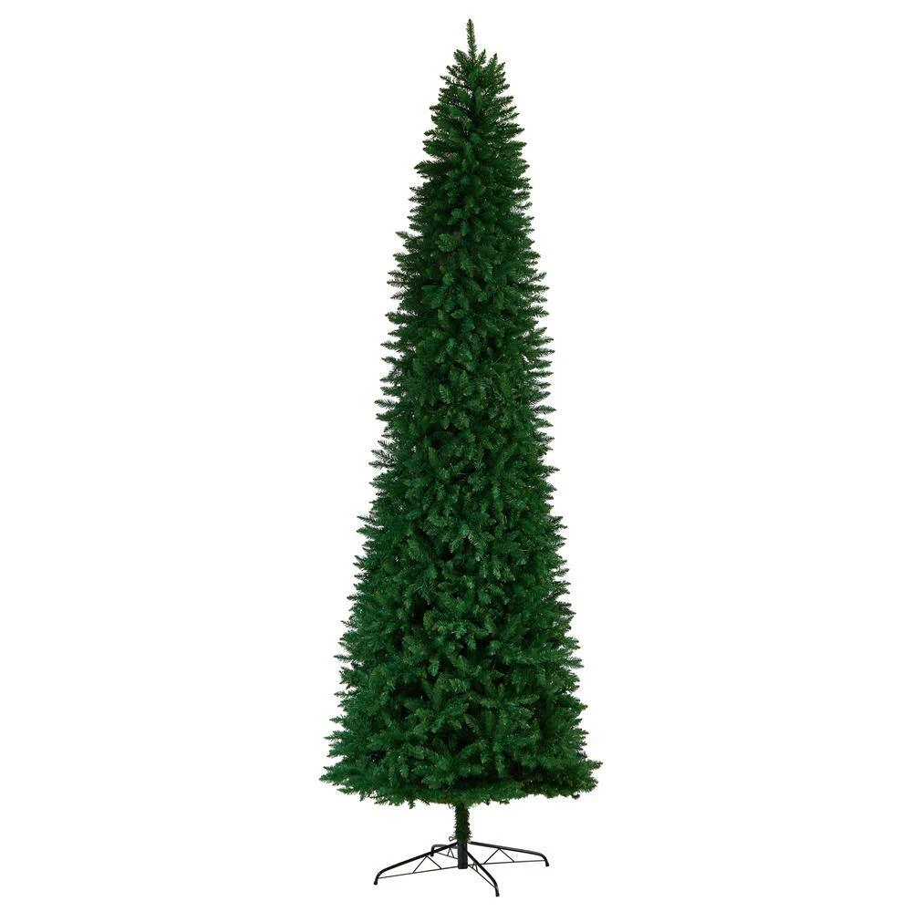 11 Ft. Green Pre-Lit LED Slim Mountain Pine Artificial Christmas Tree With 950 Clear Lights 8 11 Ft. Green Pre-Lit LED Slim Mountain Pine Artificial Christmas Tree With 950 Clear Lights - Image 6