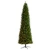 11 Ft. Green Pre-Lit LED Slim Mountain Pine Artificial Christmas Tree With 950 Clear Lights 1 11 Ft. Green Pre-Lit LED Slim Mountain Pine Artificial Christmas Tree With 950 Clear Lights -Christmas Gift Shop nearly natural pre lit christmas trees t3329 64 1000