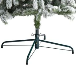 9 Ft. Flocked South Carolina Spruce Artificial Christmas Tree With 850 Clear Lights And 2329 Bendable Branches -Christmas Gift Shop nearly natural pre lit christmas trees t3336 fa 1000