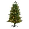 4 Ft. South Carolina Fir Artificial Christmas Tree With 250 Clear Lights And 752 Bendable Branches -Christmas Gift Shop nearly natural pre lit christmas trees t3345 64 1000