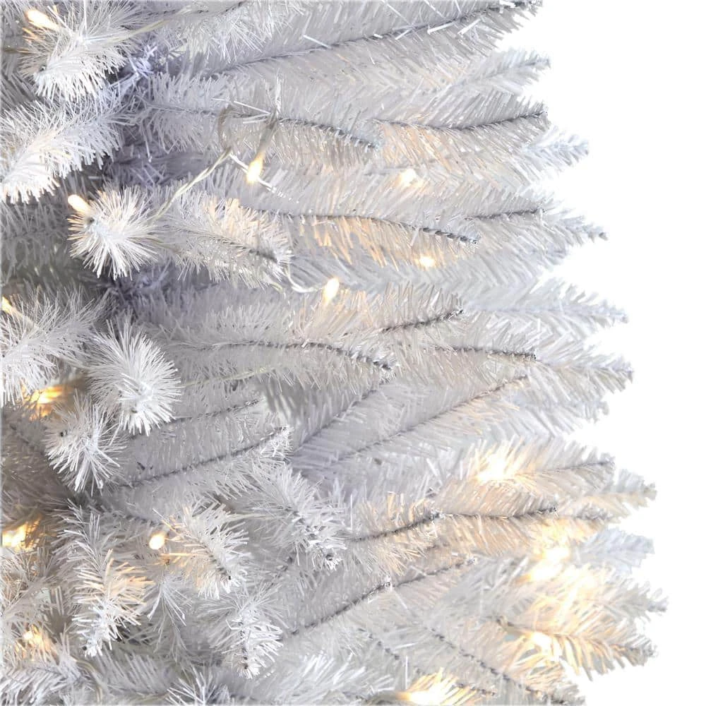 3 Ft. Slim White Artificial Christmas Tree With 50 Warm White LED Lights And 161 Bendable Branches 6 3 Ft. Slim White Artificial Christmas Tree With 50 Warm White LED Lights And 161 Bendable Branches - Image 4