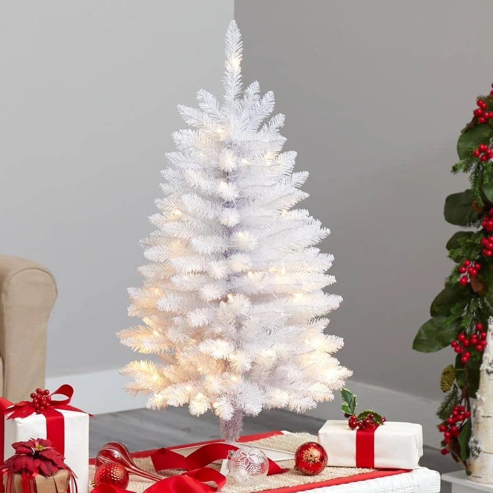 3 Ft. Slim White Artificial Christmas Tree With 50 Warm White LED Lights And 161 Bendable Branches 10 3 Ft. Slim White Artificial Christmas Tree With 50 Warm White LED Lights And 161 Bendable Branches - Image 8