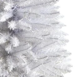 3 Ft. Slim White Artificial Christmas Tree With 50 Warm White LED Lights And 161 Bendable Branches 14 3 Ft. Slim White Artificial Christmas Tree With 50 Warm White LED Lights And 161 Bendable Branches -Christmas Gift Shop nearly natural pre lit christmas trees t3357 44 1000
