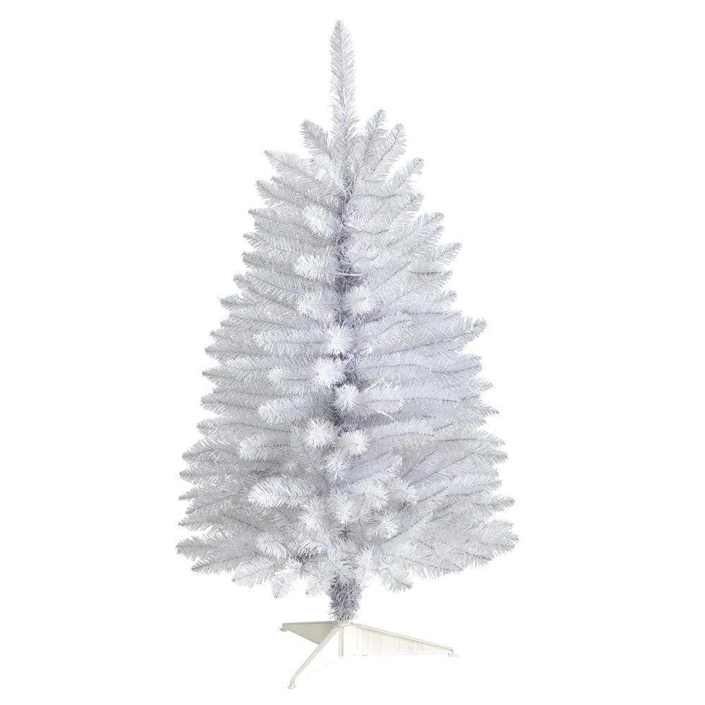 3 Ft. Slim White Artificial Christmas Tree With 50 Warm White LED Lights And 161 Bendable Branches 5 3 Ft. Slim White Artificial Christmas Tree With 50 Warm White LED Lights And 161 Bendable Branches - Image 3