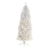 6 Ft. White Pre-Lit LED Slim Artificial Christmas Tree With 250 Warm White Lights -Christmas Gift Shop nearly natural pre lit christmas trees t3360 64 1000