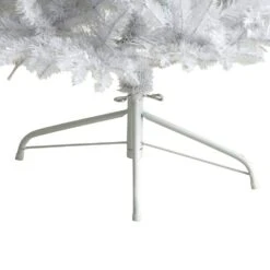 6 Ft. White Pre-Lit LED Slim Artificial Christmas Tree With 250 Warm White Lights -Christmas Gift Shop nearly natural pre lit christmas trees t3360 fa 1000