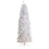 7 Ft. White Pre-Lit LED Slim Artificial Christmas Tree With 300 Warm White Lights 2 7 Ft. White Pre-Lit LED Slim Artificial Christmas Tree With 300 Warm White Lights -Christmas Gift Shop nearly natural pre lit christmas trees t3361 64 1000