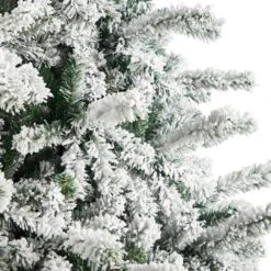 9 Ft. LED Flocked Spruce Artificial Christmas Tree With 650-Lights And 1550 Bendable Branches 14 9 Ft. LED Flocked Spruce Artificial Christmas Tree With 650-Lights And 1550 Bendable Branches -Christmas Gift Shop nearly natural pre lit christmas trees t3382 44 1000