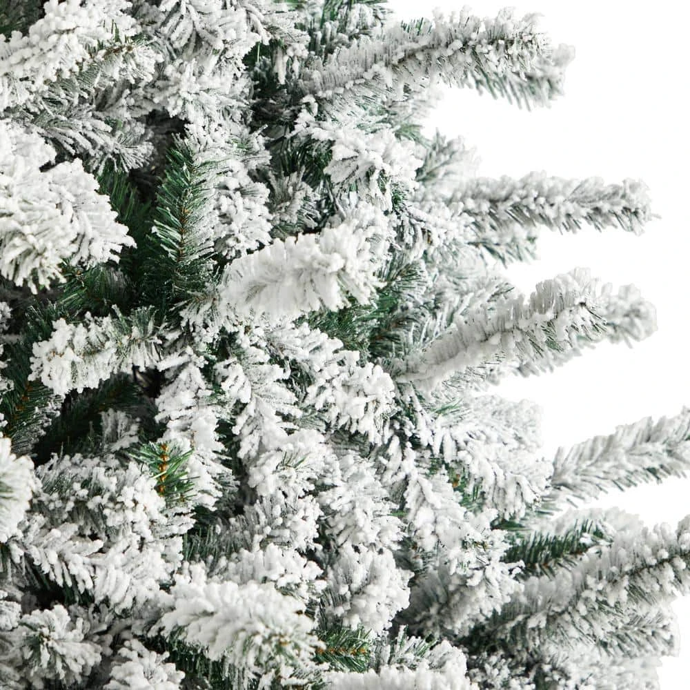 9 Ft. LED Flocked Spruce Artificial Christmas Tree With 650-Lights And 1550 Bendable Branches 7 9 Ft. LED Flocked Spruce Artificial Christmas Tree With 650-Lights And 1550 Bendable Branches - Image 5