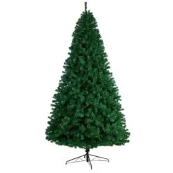 9 Ft. Northern Tip Artificial Christmas Tree With 650 Clear LED Lights And 1860 Bendable Branches -Christmas Gift Shop nearly natural pre lit christmas trees t3388 4f 1000