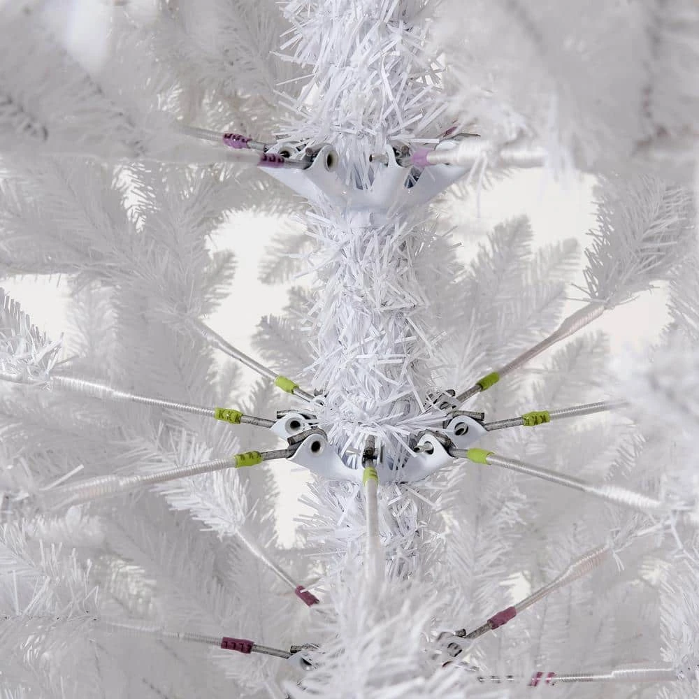 13 Ft. Pre-Lit LED Slim White Artificial Christmas Tree With 1350 Warm White LED Lights And 3924 Bendable Branches 13 13 Ft. Pre-Lit LED Slim White Artificial Christmas Tree With 1350 Warm White LED Lights And 3924 Bendable Branches - Image 11