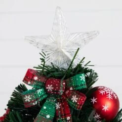 24 In. Pre-Lit Fiber Optic Cosmopolitan Star Topped Artificial Christmas Tree With Decorative Planter 17 24 In. Pre-Lit Fiber Optic Cosmopolitan Star Topped Artificial Christmas Tree With Decorative Planter -Christmas Gift Shop nearly natural pre lit christmas trees t4749 1f 1000