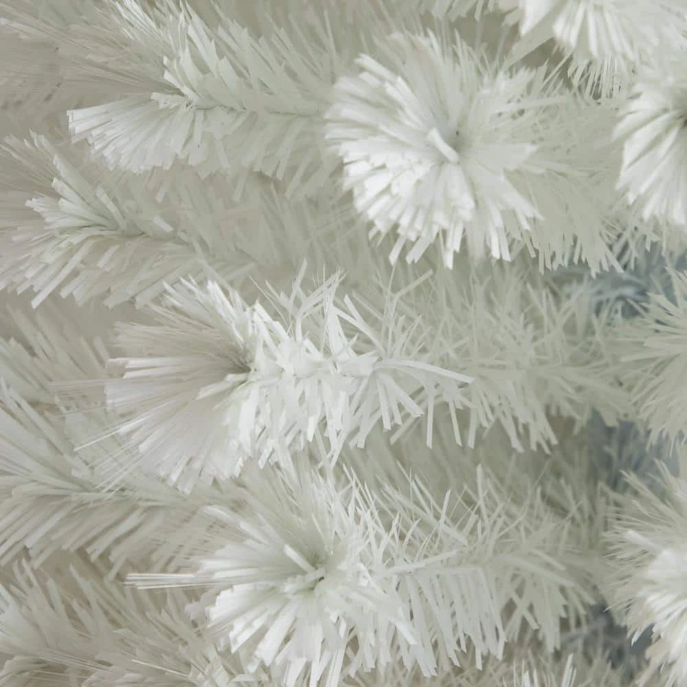 6 Ft. Pre-Lit Fiber Optic White Artificial Christmas Tree With Star Tree Topper 9 6 Ft. Pre-Lit Fiber Optic White Artificial Christmas Tree With Star Tree Topper - Image 7