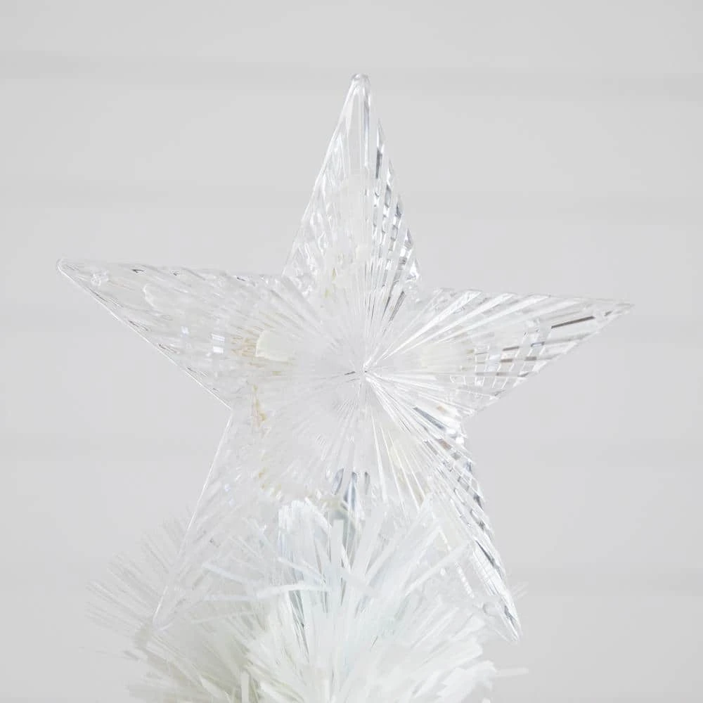 6 Ft. Pre-Lit Fiber Optic White Artificial Christmas Tree With Star Tree Topper 13 6 Ft. Pre-Lit Fiber Optic White Artificial Christmas Tree With Star Tree Topper - Image 11