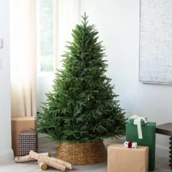 6 Ft. Pre-Lit Edmonton Fir Light Show Memory Shape Artificial Christmas Tree With Instant Connect Technology -Christmas Gift Shop nearly natural pre lit christmas trees t4785 1f 1000