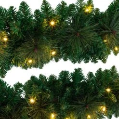 5 Ft. Pre-Lit Wall Hanging Artificial Christmas Tree With 50 Warm White LED Lights -Christmas Gift Shop nearly natural pre lit christmas trees t4787 44 1000