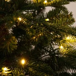 6 Ft. Pre-Lit Artificial Idaho Mixed Fir Christmas Tree With 130 Warm White LED Lights -Christmas Gift Shop nearly natural pre lit christmas trees t4791 1f 1000