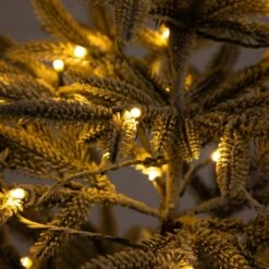 6 Ft. Pre-Lit Flocked Woodland Fir Artificial Christmas Tree With 150 Warm White LED Lights -Christmas Gift Shop nearly natural pre lit christmas trees t4792 40 1000