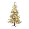 6 Ft. Pre-Lit Flocked Woodland Fir Artificial Christmas Tree With 150 Warm White LED Lights -Christmas Gift Shop nearly natural pre lit christmas trees t4792 64 1000
