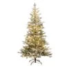 7 Ft. Pre-Lit Flocked Woodland Fir Artificial Christmas Tree With 200 Warm White LED Lights -Christmas Gift Shop nearly natural pre lit christmas trees t4793 64 1000