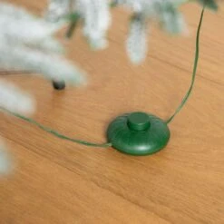 7 Ft. Pre-Lit Flocked Woodland Fir Artificial Christmas Tree With 200 Warm White LED Lights -Christmas Gift Shop nearly natural pre lit christmas trees t4793 66 1000